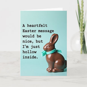 Chocolate Rabbit Message Card