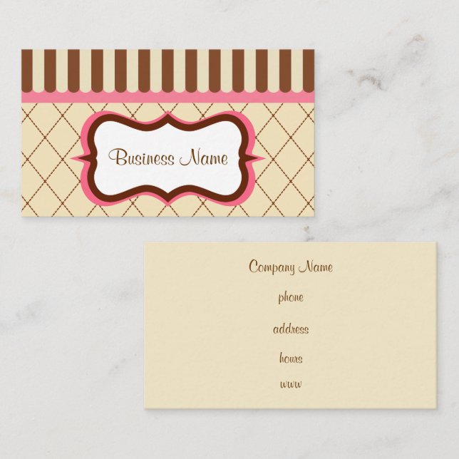 Chocolate Raspberry Business Card (Front/Back)