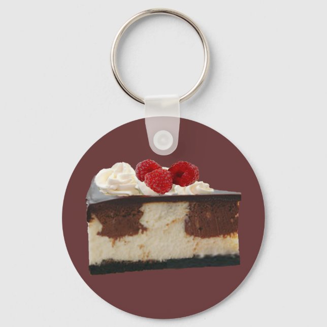 Chocolate Raspberry Cheesecake Keychain (Front)