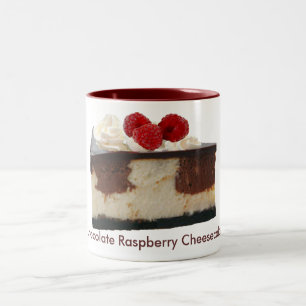 Chocolate Raspberry Cheesecake Two-Tone Coffee Mug