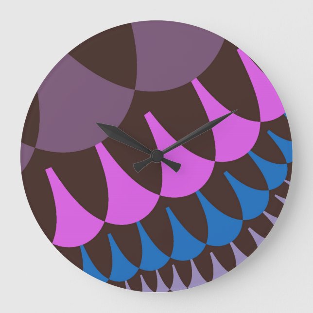 Chocolate Raspberry Scales Large Clock (Front)
