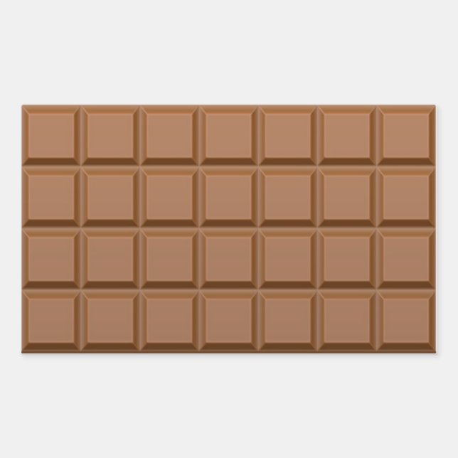 Chocolate Rectangular Stickers (Front)