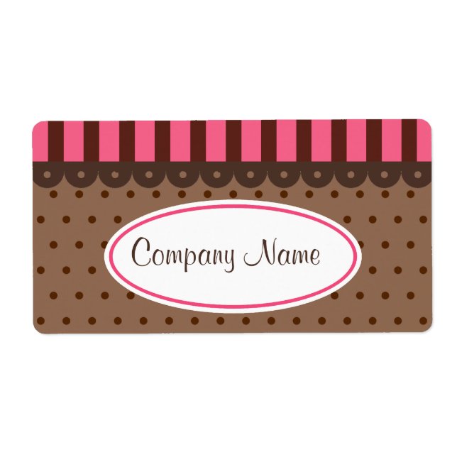 Chocolate Retro Business Labels (Front)