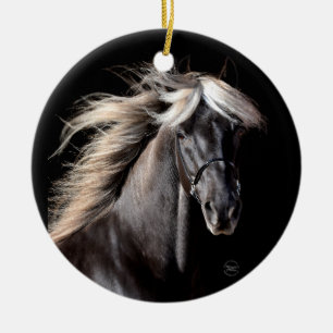 Chocolate Rocky Mountain Horse Ceramic Ornament