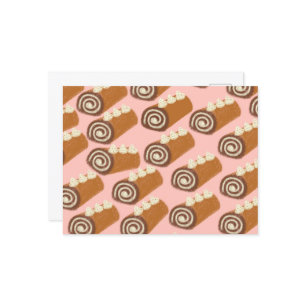 Chocolate Roll Cake Postcard