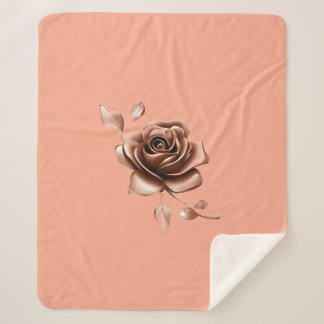 Chocolate Rose Glaze Sherpa Blanket