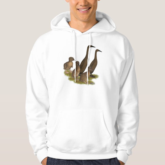 Chocolate Runner Duck Family Hoodie (Front)