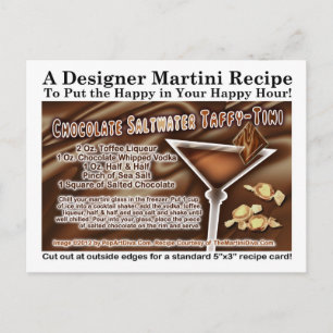 Chocolate Saltwater Taffy Martini Recipe Postcard