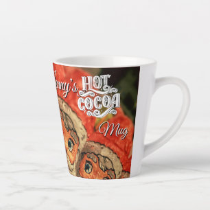 Chocolate Santa Custom Script Christmas Latte Mug