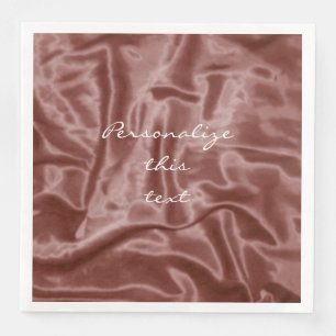 Chocolate Satin-Personalized-Dinner-Napkins Napkin