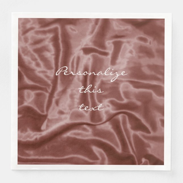 Chocolate Satin-Personalized-Dinner-Napkins Napkin (Front)