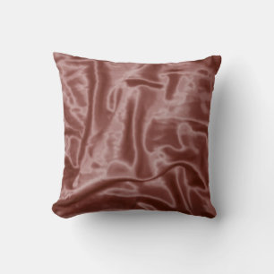 Chocolate Satin-Square Throw Pillow