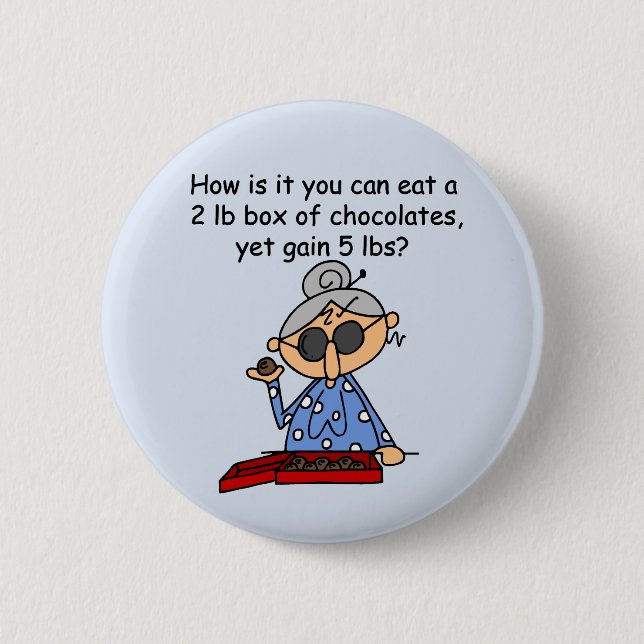Chocolate Sense 2 Inch Round Button (Front)