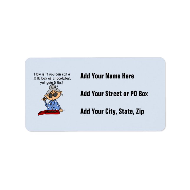 Chocolate Sense Label (Front)