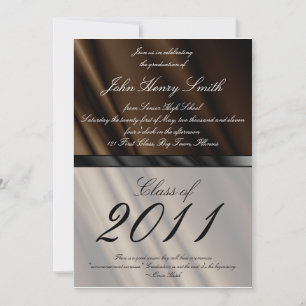 Chocolate Silk 2 Graduation Invitation