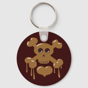 Chocolate Skull and Crossbones Keychain