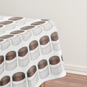 Chocolate Soufflé French Pastry Food Dessert Tablecloth