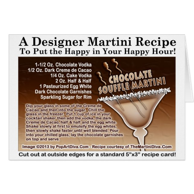 Chocolate Souffle Martini Recipe Card (Front Horizontal)
