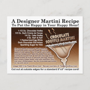 Chocolate Souffle Martini Recipe Postcard