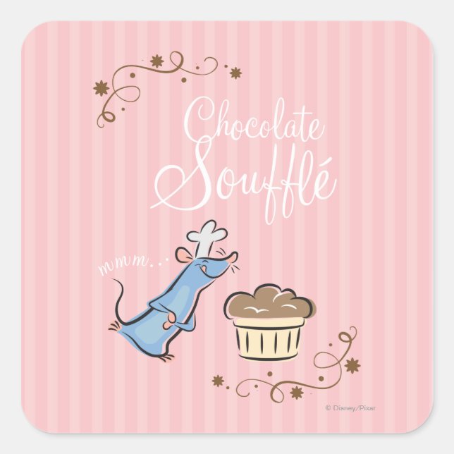 Chocolate Souffle Square Sticker (Front)