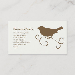 Chocolate Sparrow with Ribbon Business Card