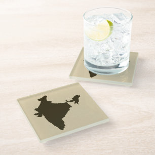 Chocolate Spice Moods India Glass Coaster