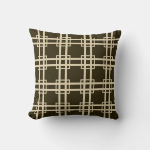 Chocolate Spice Moods Lattice Throw Pillow