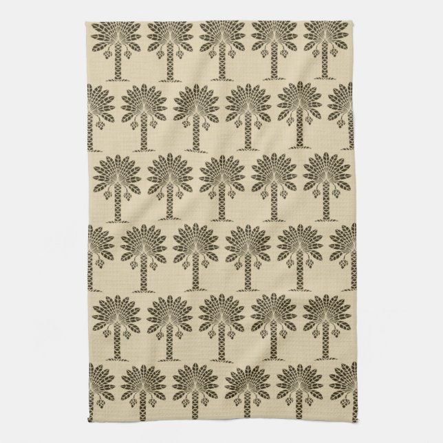 Chocolate Spice Moods Palm Kitchen Towel (Vertical)