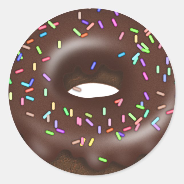 Chocolate Sprinkle doughnut bakery sticker (Front)