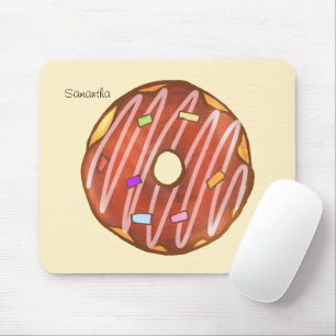 Chocolate Sprinkle doughnut Mouse Pad