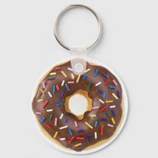 Chocolate Sprinkles Doughnut Keychain