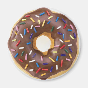 Chocolate Sprinkles Doughnut Magnet