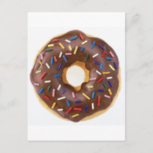 Chocolate Sprinkles Doughnut Postcard