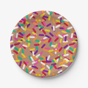 Chocolate Sprinkles Paper Plate