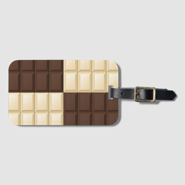 Chocolate Square Delight Luggage Tag (Front Horizontal)