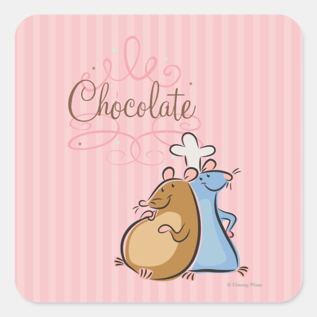 Chocolate Square Sticker (Front)