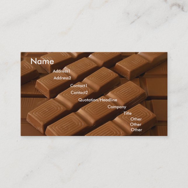 Chocolate Squares Business card (Front)