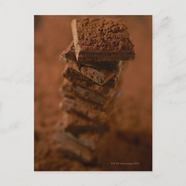 Chocolate squares stack postcard (Front)