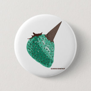 Chocolate_Strawberry 2 Inch Round Button