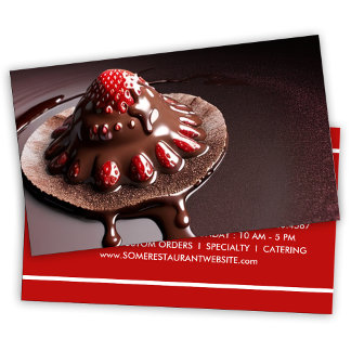 chocolate strawberry dessert loyalty card