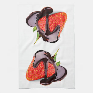 Chocolate Strawberry Kitchen Towel