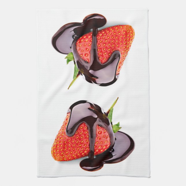 Chocolate Strawberry Kitchen Towel (Vertical)