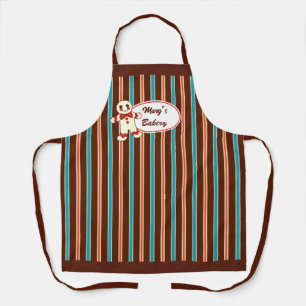 Chocolate Striped Cookie Business Apron 