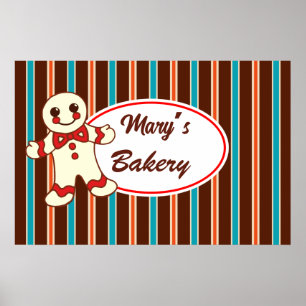 Chocolate Striped Cookie Business Poster