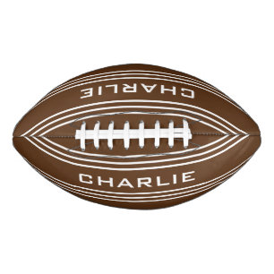 Chocolate Stripes custom monogram football