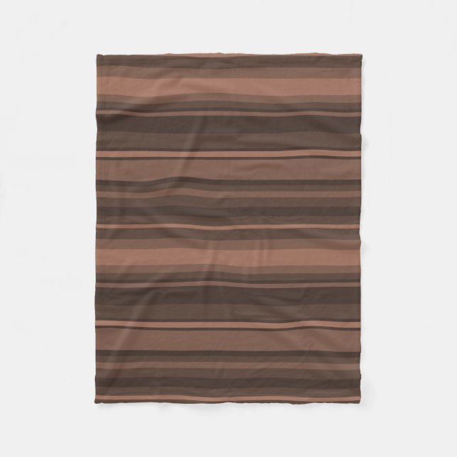 Chocolate stripes fleece blanket (Front)