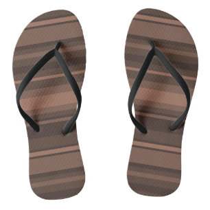 Chocolate stripes flip flops