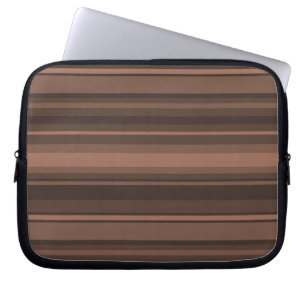 Chocolate stripes laptop sleeve