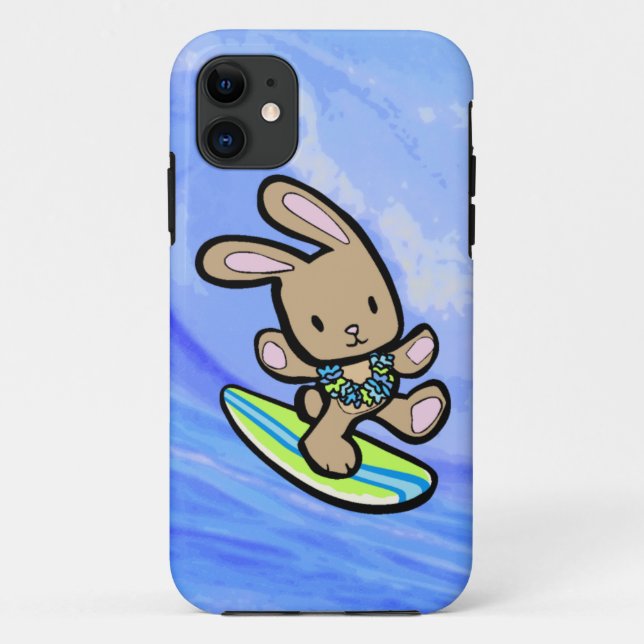 Chocolate Surfing Bunny iPhone 5 Casemate Case-Mate iPhone Case (Back)
