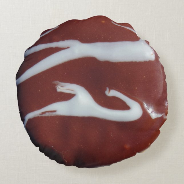 Chocolate swirl doughnut pillow (Back)